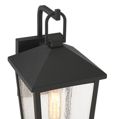  John Timberland Misty 16 1/4" High Sand Black Outdoor Wall Light