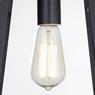  John Timberland Arrington Modern Outdoor Wall Lights Fixtures Set Of 4 Mystic Black 13" Clear Glass For Post Exterior Barn Deck House Porch Yard Patio
